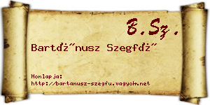 Bartánusz Szegfű névjegykártya